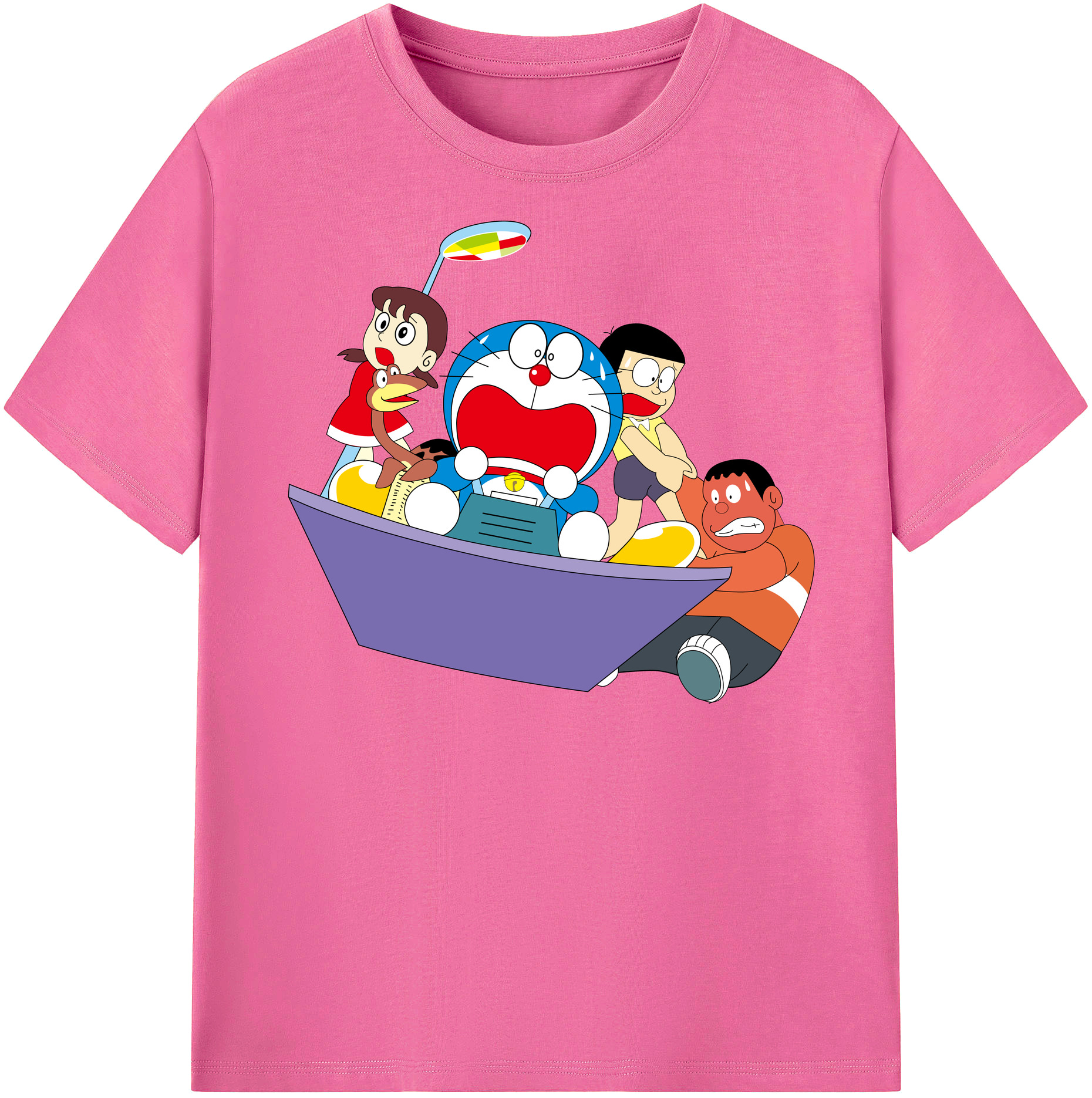 （画像用） ドラえもん Doraemon レディースカジュアルプリントTシャツ（綿100％）